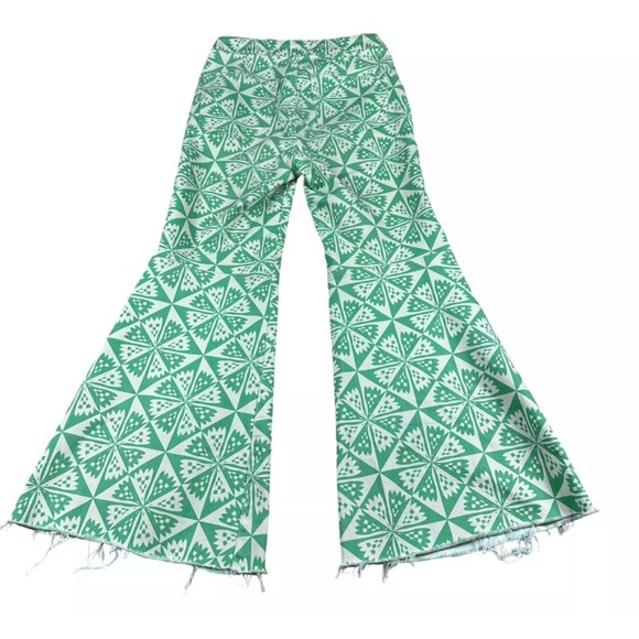 Free People Youthquake in coveted Geometric Green size 27 - Picture 6 of 11